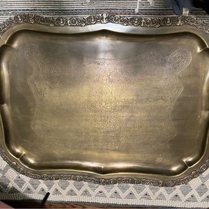 Brass top, side table